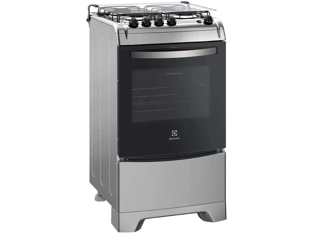 Image of Fogão 4 Bocas Electrolux Prata - Acendimento Automático 52LXU